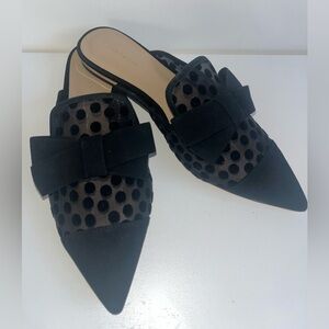 Ann Taylor Polka Dot Mesh Mules